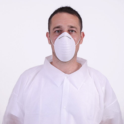 Dust mask welded head strap aluminum nose clip
