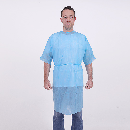 Disposable nonwoven medical isolation gown short sleeve