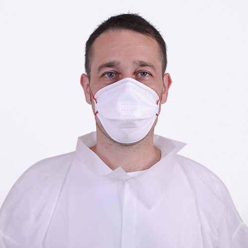 Nonwoven flat folded duckbill mask FFP3 without valve