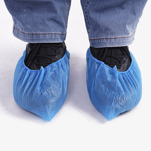 CPE shoe cover handmade machine made round elastic